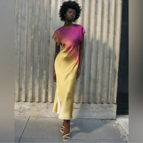 ZARA TIE DYE PRINTED DRESS - Picture 2 of 9